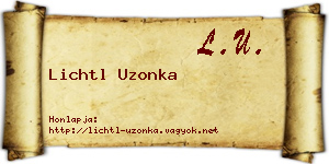 Lichtl Uzonka névjegykártya